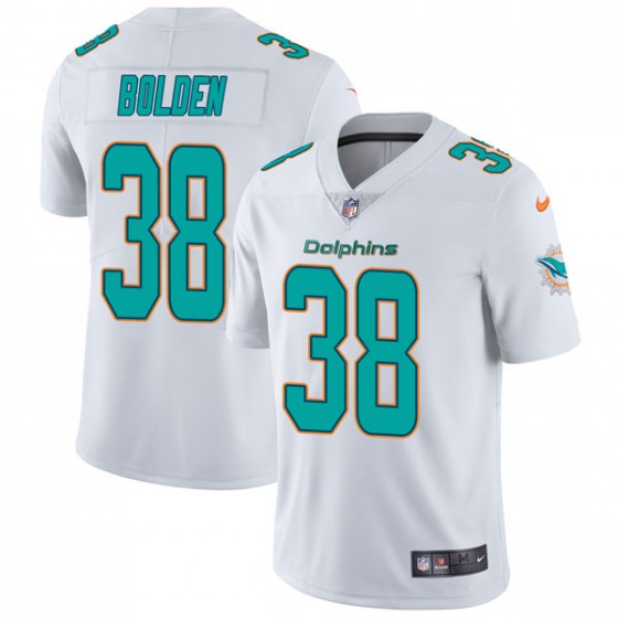 Nike Miami Dolphins #38 Brandon Bolden White Men Stitched NFL Vapor Untouchable Limited Jersey->miami dolphins->NFL Jersey